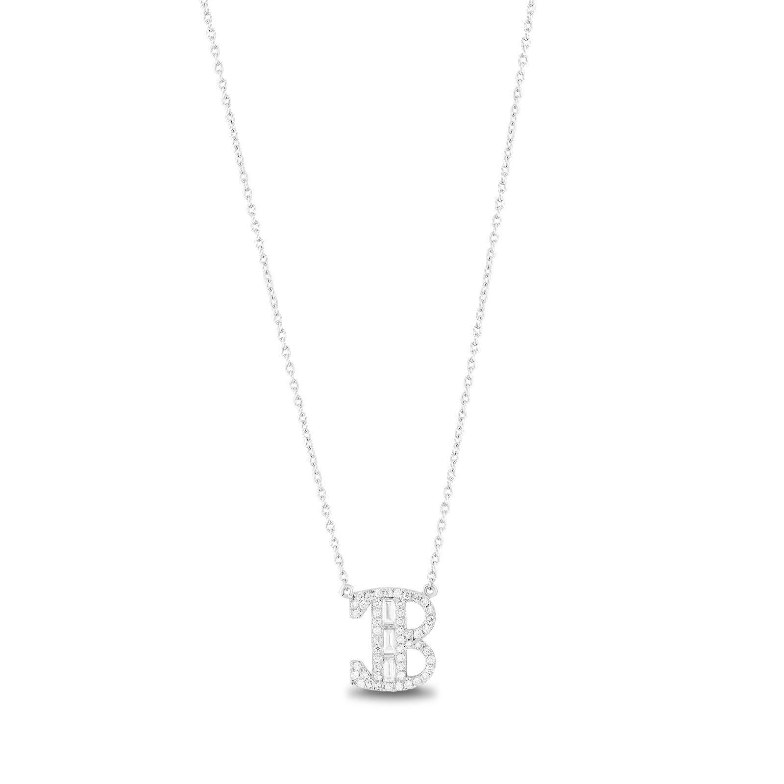 custom diamond initial necklace