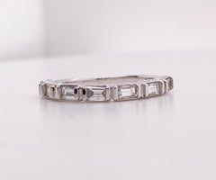 Baguette Diamond Band 1/2 Carat Channel Set in White Gold Sizable