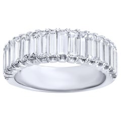 Anillo de diamantes baguette media eternidad 2,28 quilates Oro blanco de 18 quilates