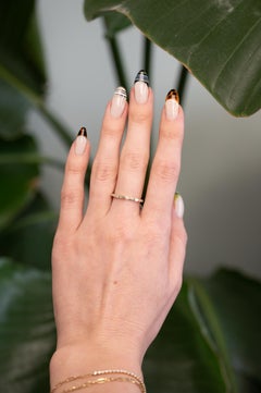 Baguette Diamond Band Ring in 14K Gold – Sleek Modern Stackable Ring