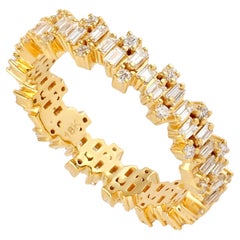 Baguette Diamond Band Ring Made In 18k Yellow Gold