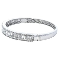 Bracelet en diamant baguette 4.23ct 14kw gold