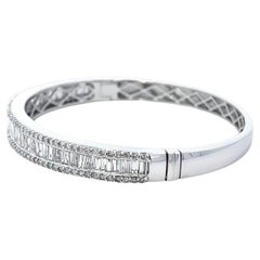 Bracelet en diamant baguette 4.23ct 14kw gold 