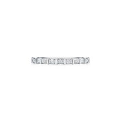 Baguette Diamond Bar Set band in 14KT White Gold