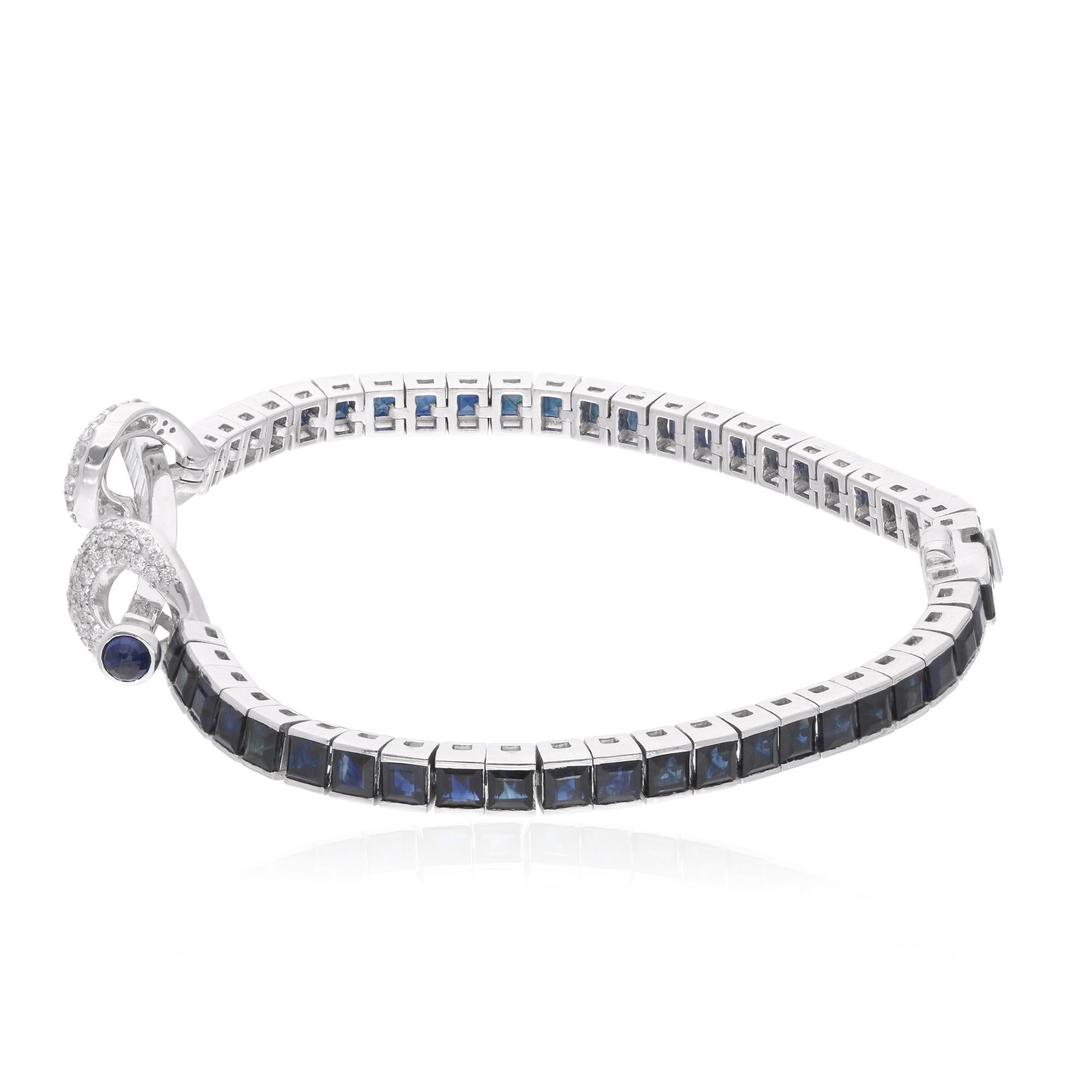 Item Code :- SEBR-42109K
Gross Wt. :- 18.64 gm
18k White Gold Wt. :- 16.86 gm
Natural Diamond Wt. :- 1.00 Ct. ( AVERAGE DIAMOND CLARITY SI1-SI2 & COLOUR H-I )
Bracelet Length :- 7 Inches Long

✦ Sizing
.....................
We can adjust most items