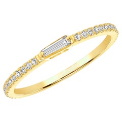 Baguette Diamond 14K Yellow Gold Accent Ring