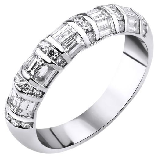 Baguette Diamond Half Eternity 1.23ct Ring