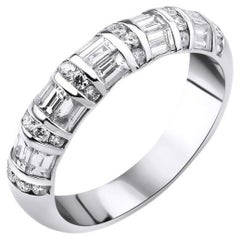 Halb-Eternity-Ring mit Baguette-Diamant 1,23 Karat