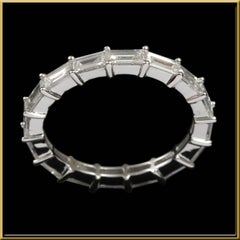 Baguette Diamond Horizontal Eternity Ring in 18 Karat Gold