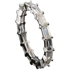 Baguette Diamond Horizontal Eternity Ring in 18 Karat Gold