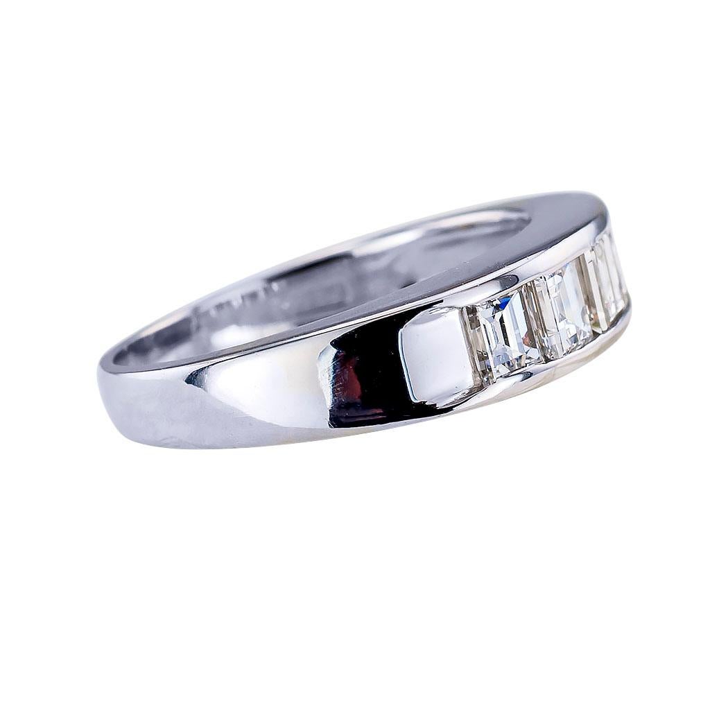 Baguette Cut Baguette Diamond Platinum Wedding Ring