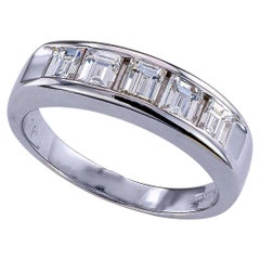 Baguette Diamond Platinum Wedding Ring