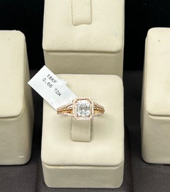Baguette Diamond Ring 18K Rose Pink Gold
