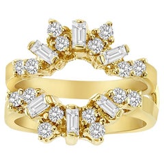 Baguette Diamant Ring Guard 14k Gelbgold