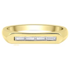 Siegelring mit Baguette-Diamant