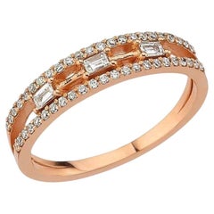 Stapelring mit Baguette-Diamant