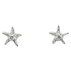 Ohrstecker mit Baguette-Diamant-Sternen