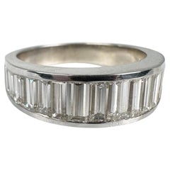 Baguette-Diamant-weddibng-Ring 14KT, Art déco-inspiriert