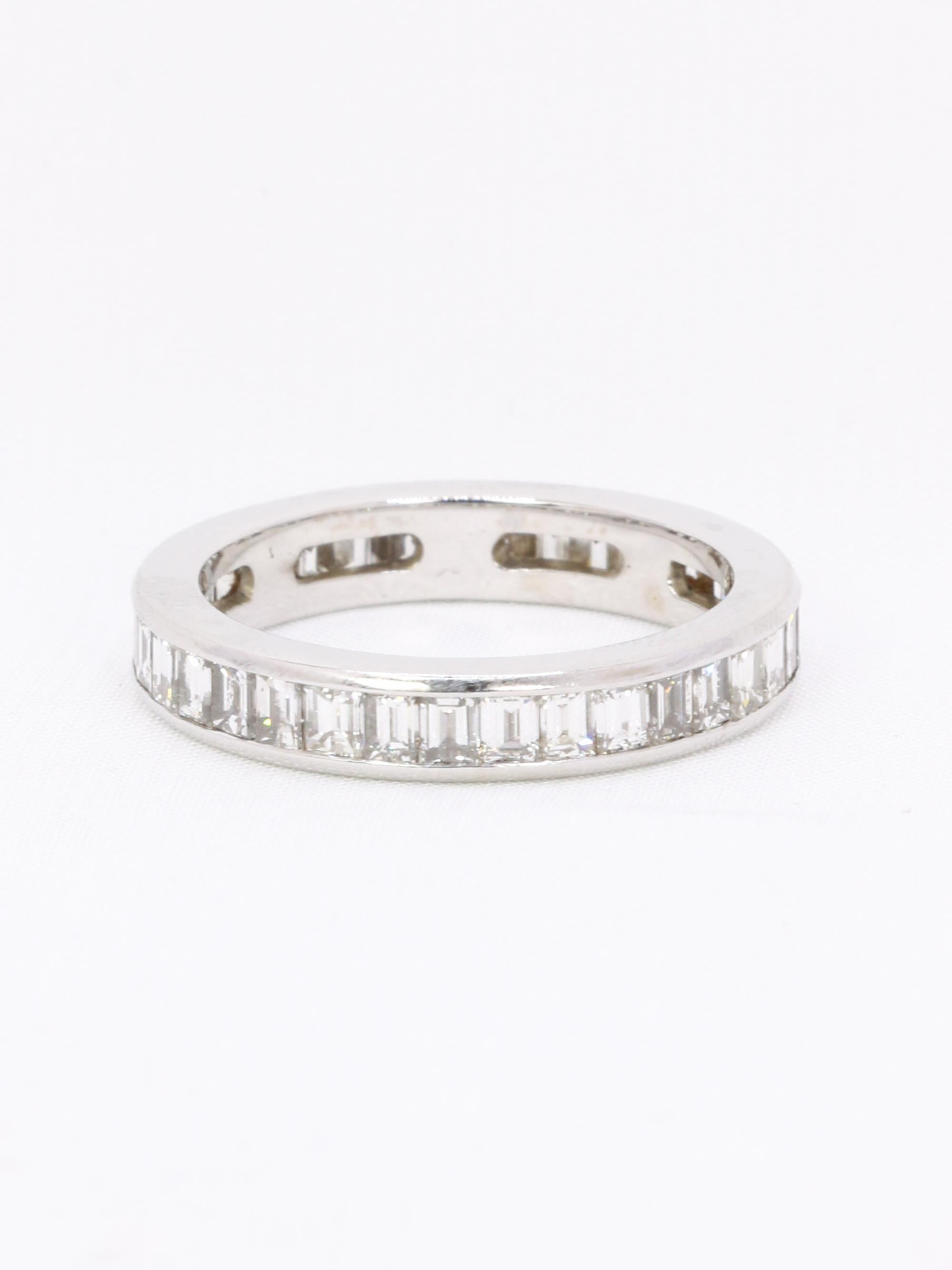 Baguette-Diamant-Trauring 3,5 Karat im Angebot 3