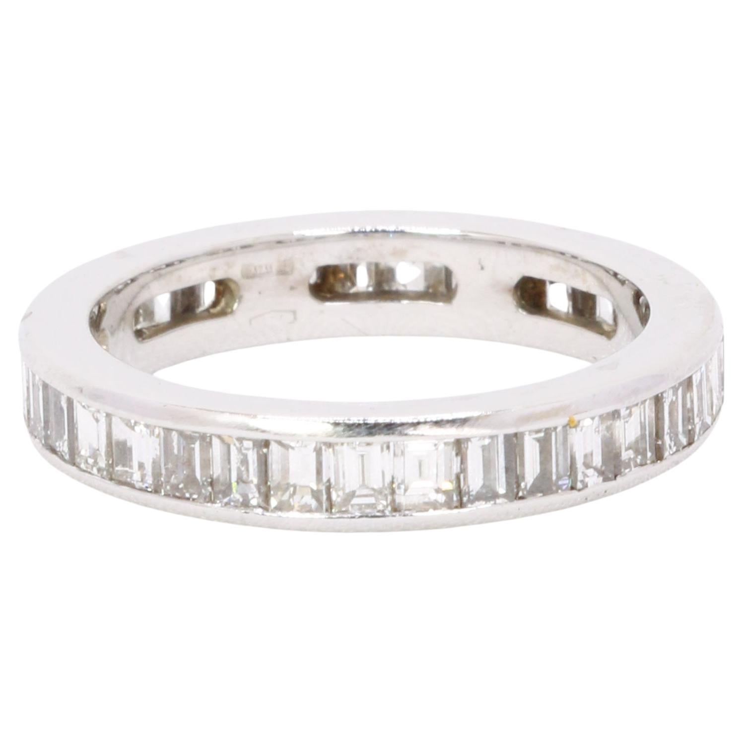 Baguette diamond wedding band 3.5 carats