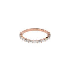 Baguette Diamond Wedding Band in 18 Karat Gold