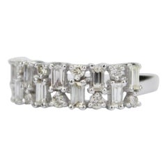 Baguette Diamond Wedding Eternity Band Ring in 14K Solid Gold (Certified)