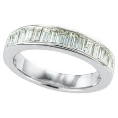 Baguette Diamond White Gold Half Eternity Ring
