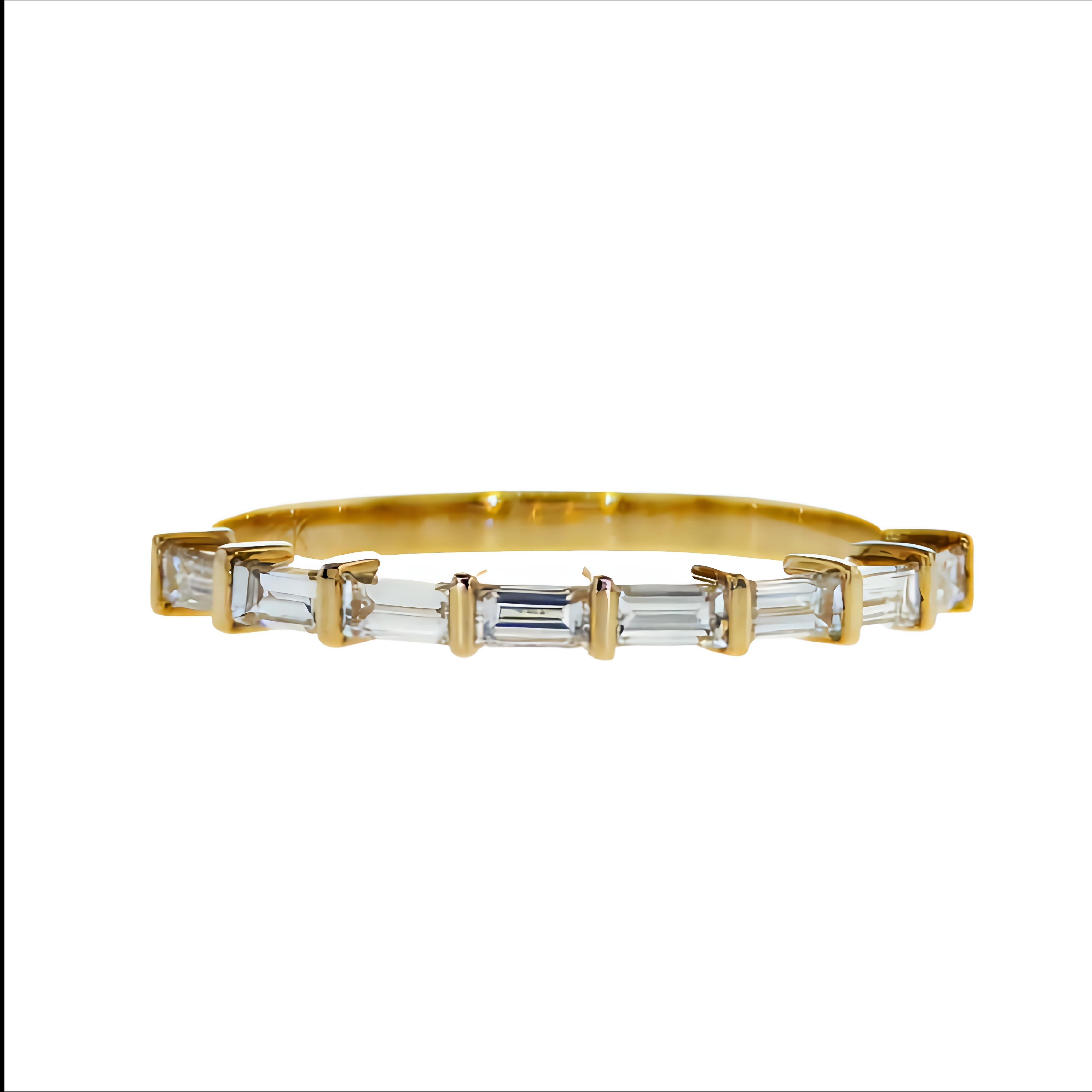 For Sale:  Baguette Diamonds Wedding Ring 2