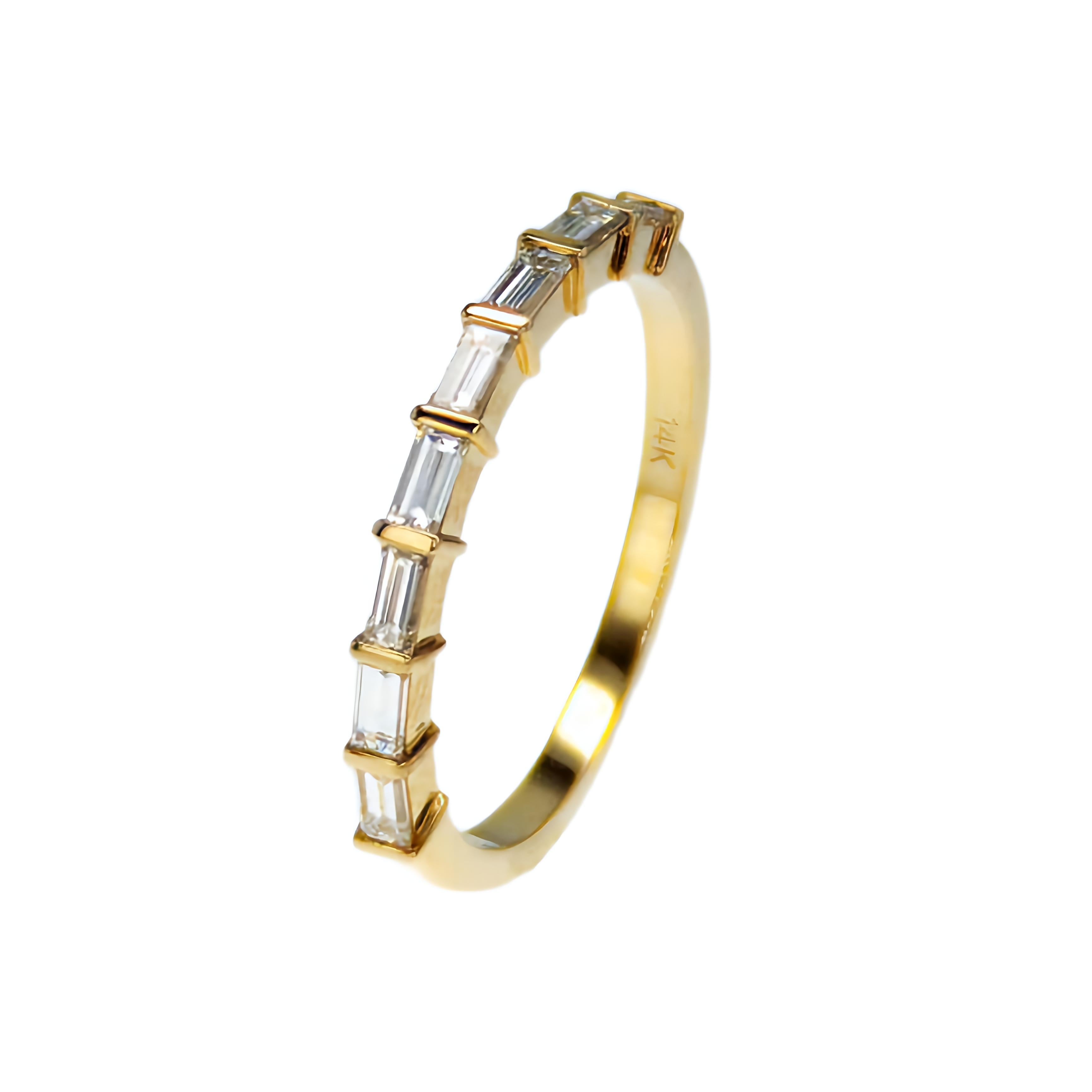 For Sale:  Baguette Diamonds Wedding Ring 4