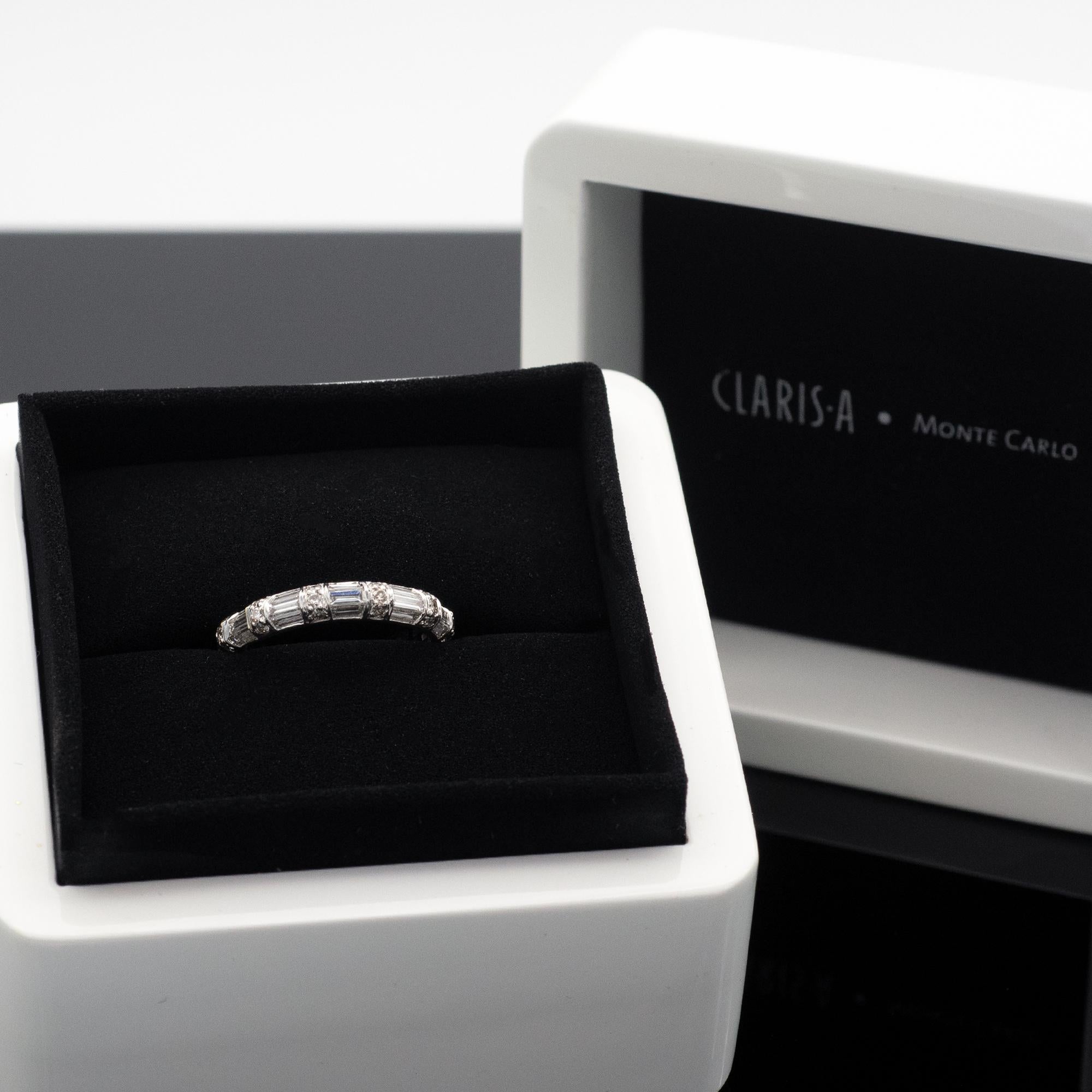 Contemporary Baguette Diamonds Wedding Ring