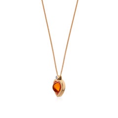 Baguette Jewellery 14K Rose Gold Lollie Necklace with Diamonds
