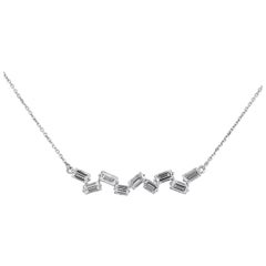 Baguette Pendant on Chain Necklace