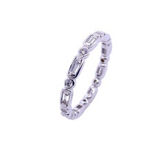 Baguette & Round 0.52ct Diamond Full Eternity Ring in 18ct White Gold