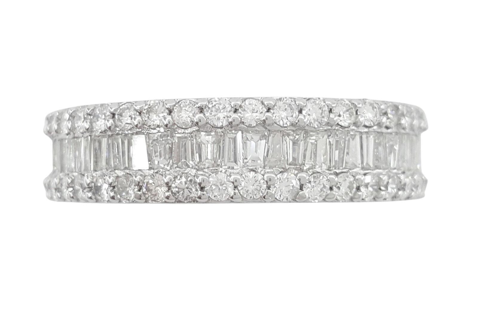 Round Cut Baguette Round Brilliant Cut Diamond Band Ring