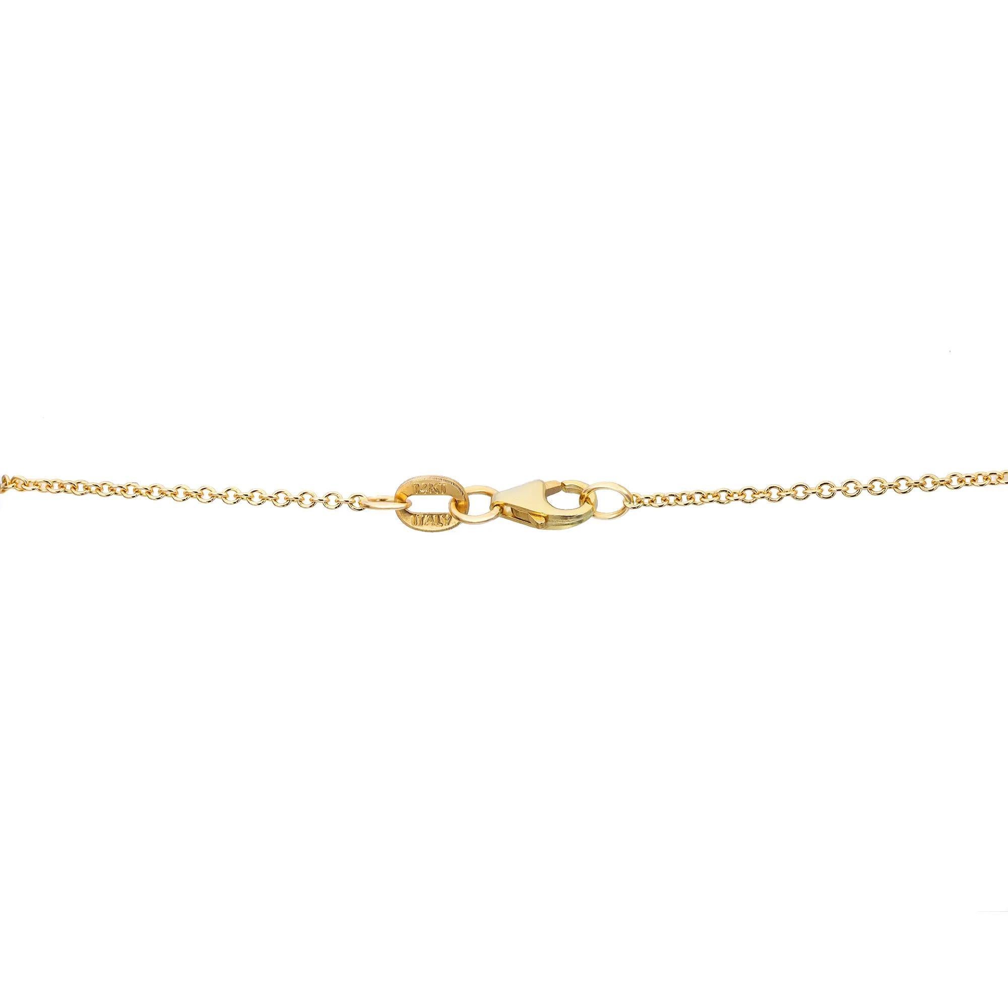 Baguette & Round Cut Diamond Bar Drop Necklace 14K Yellow Gold 1.75Cttw In New Condition For Sale In New York, NY