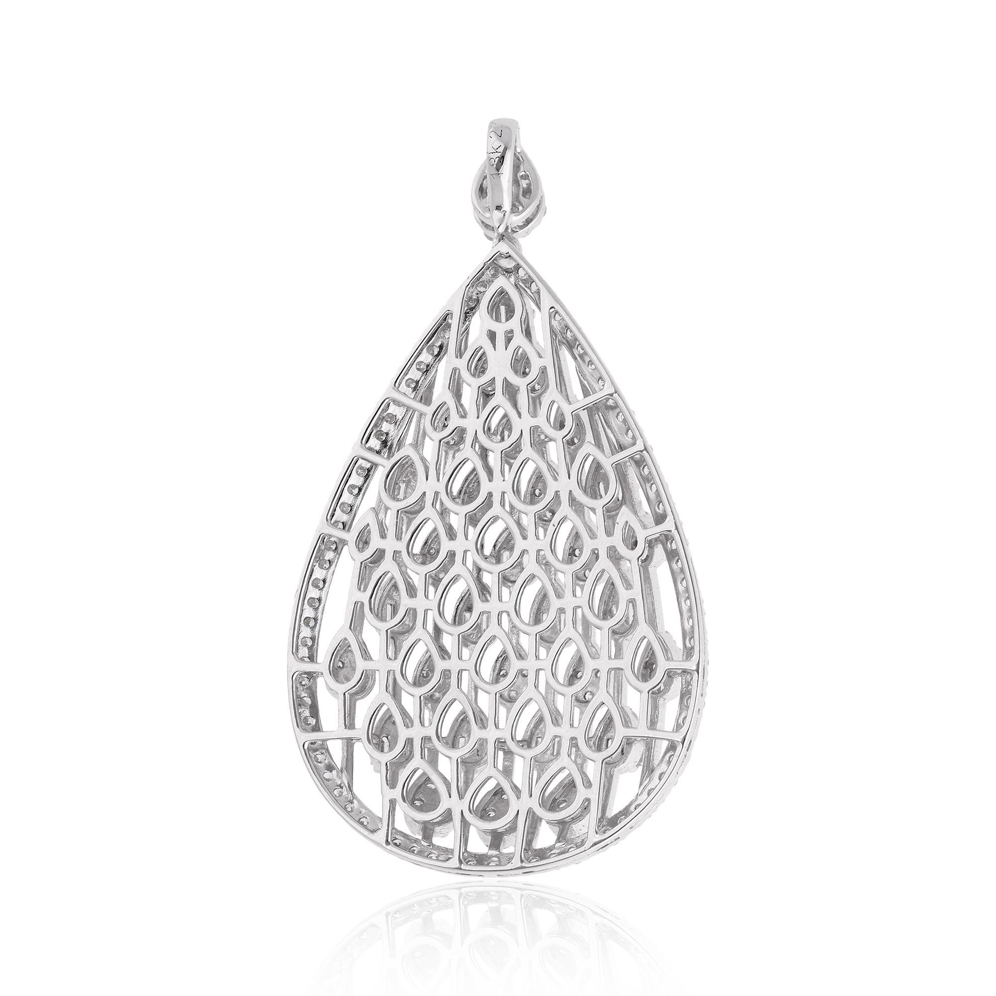 Item Code :- SEPD-3668 (14k)
Gross Wt. :- 14.07 gm
14k Solid White Gold Wt. :- 13.69 gm
Natural Diamond Wt. :- 1.87 Ct. (AVERAGE DIAMOND CLARITY SI1-SI2 AND COLOR H-I)
Pendant Size :- 41 mm approx.

✦ Sizing
.....................
We can adjust most