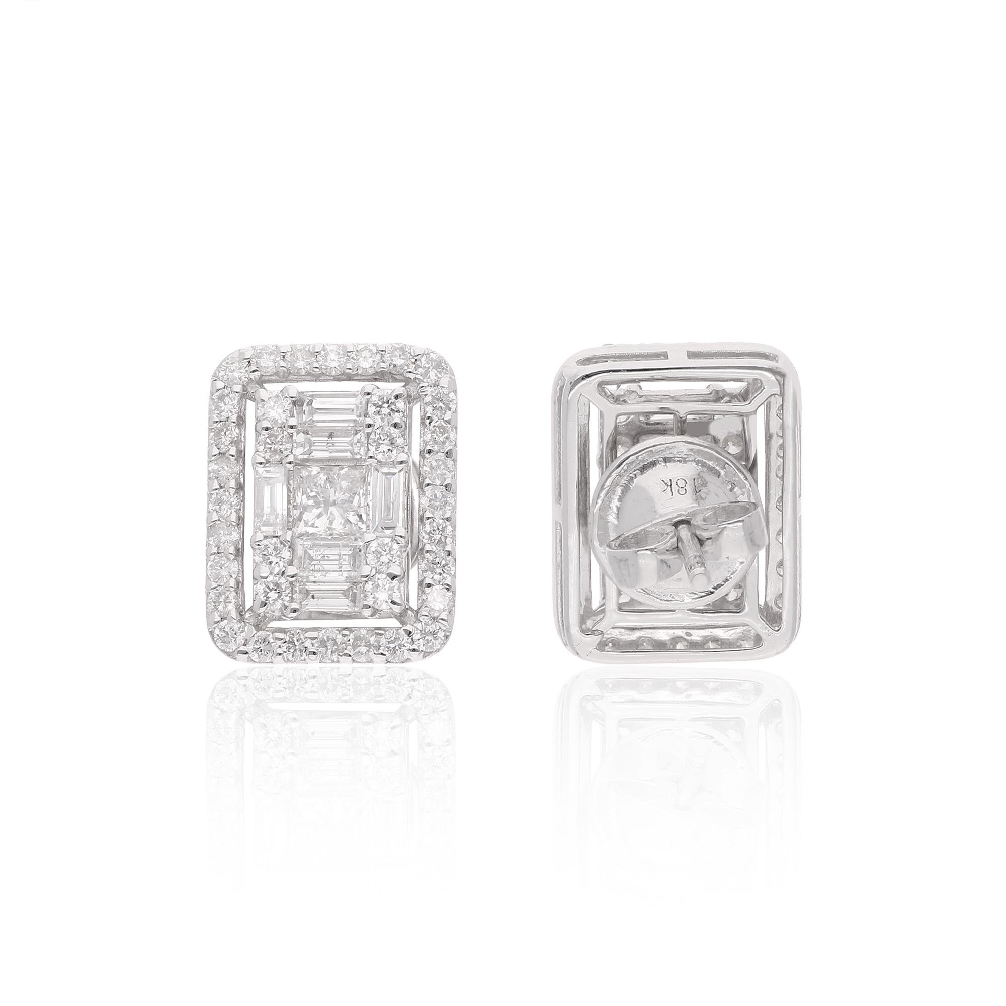 Item Code :- SEE-13754 (14K)
Gross Wt. :- 3.42 gm
14k White Gold Wt. :- 3.07 gm
Natural Diamond Wt. :- 1.76 Ct. ( AVERAGE DIAMOND CLARITY SI1-SI2 & COLOR H-I )
Earrings Size :- 13 x 11 mm approx.

✦ Sizing
.....................
We can adjust most