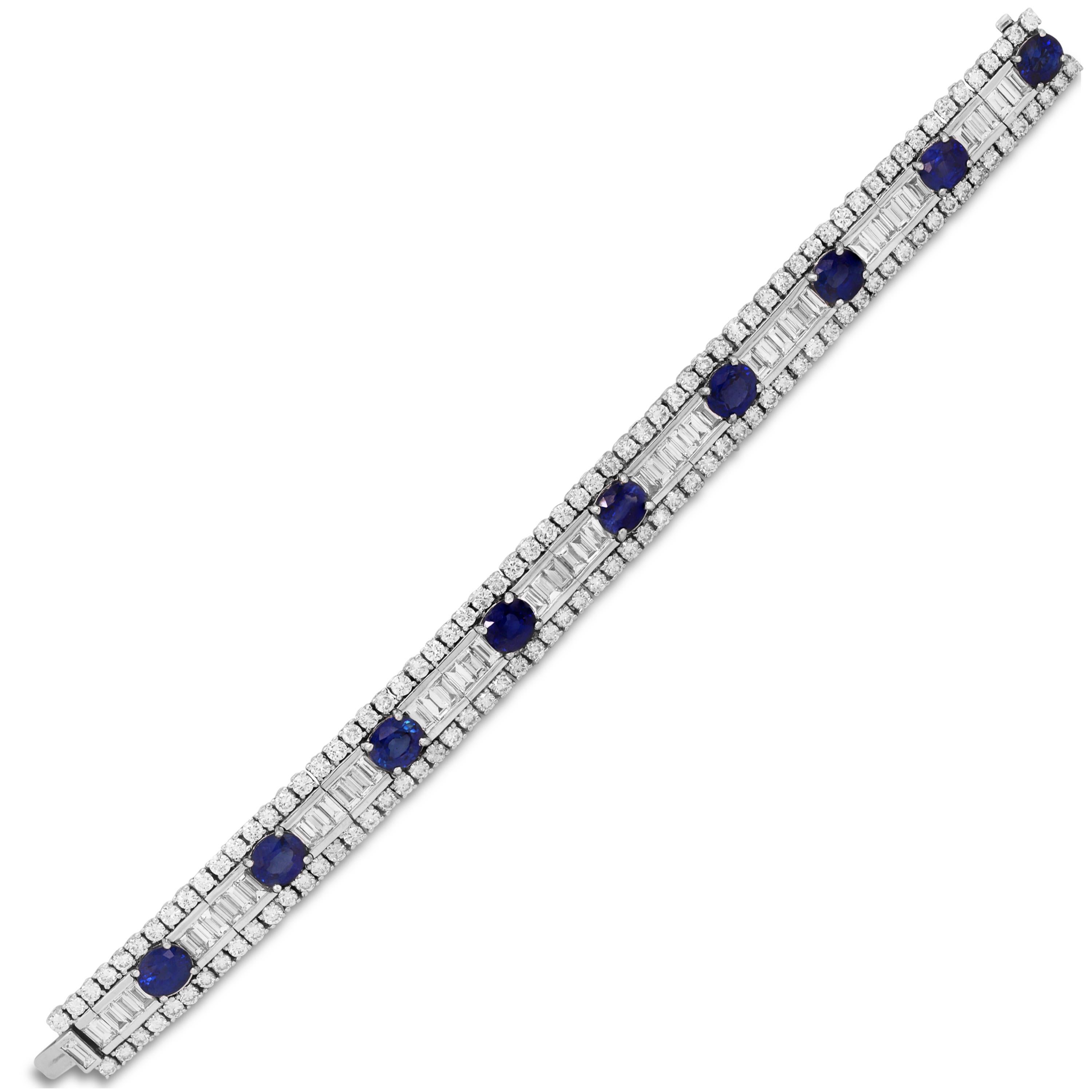 sapphire baguette bracelet