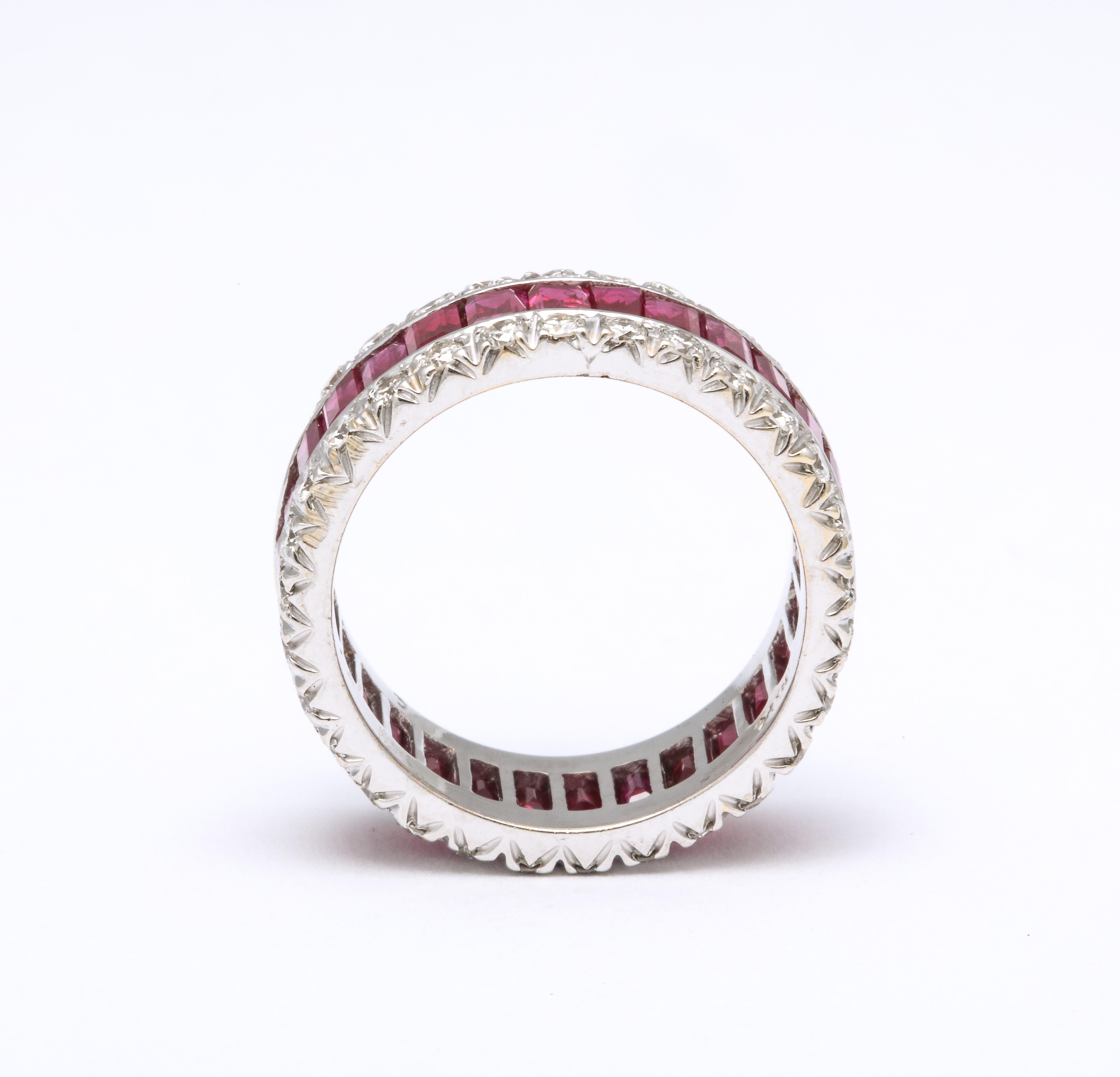 ruby and diamond baguette ring