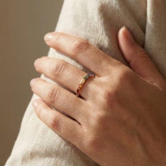Baguette Sapphire 14K (18K Custom) Gold Eternity Ring