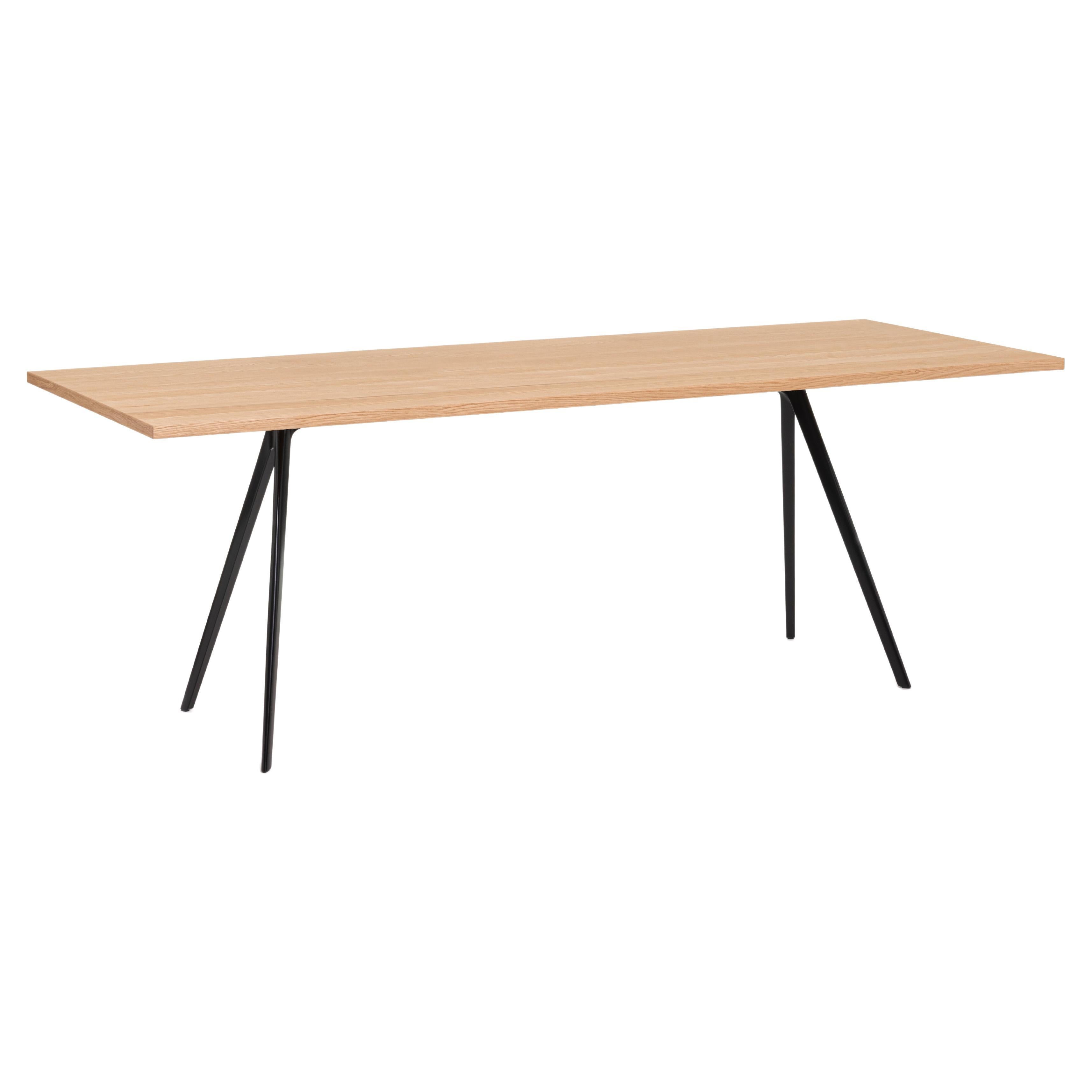 Baguette-Tisch mit Eichenholzplatte und weißem Rahmen von Ronan & Erwan Boroullec für MAGIS