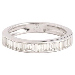 Baguettes Diamond 18 Carat White Gold Wedding Ring
