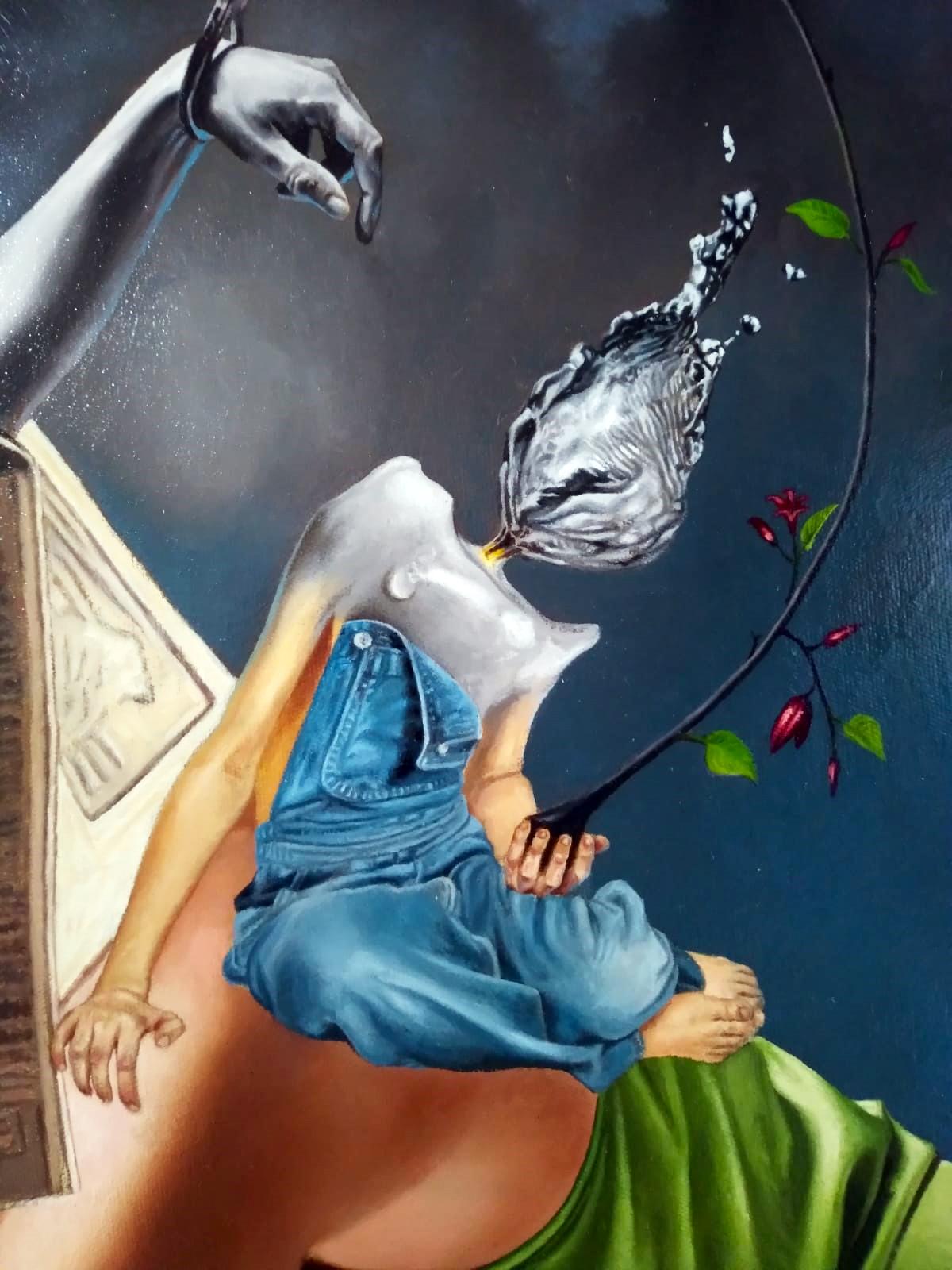 The Magic of Modern Age - Surrealist Painting by Bagus Triyono