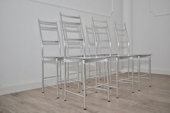 Bagutta Chairs in Aluminum Structure by Opera Design for Ycami Italia, 1980s