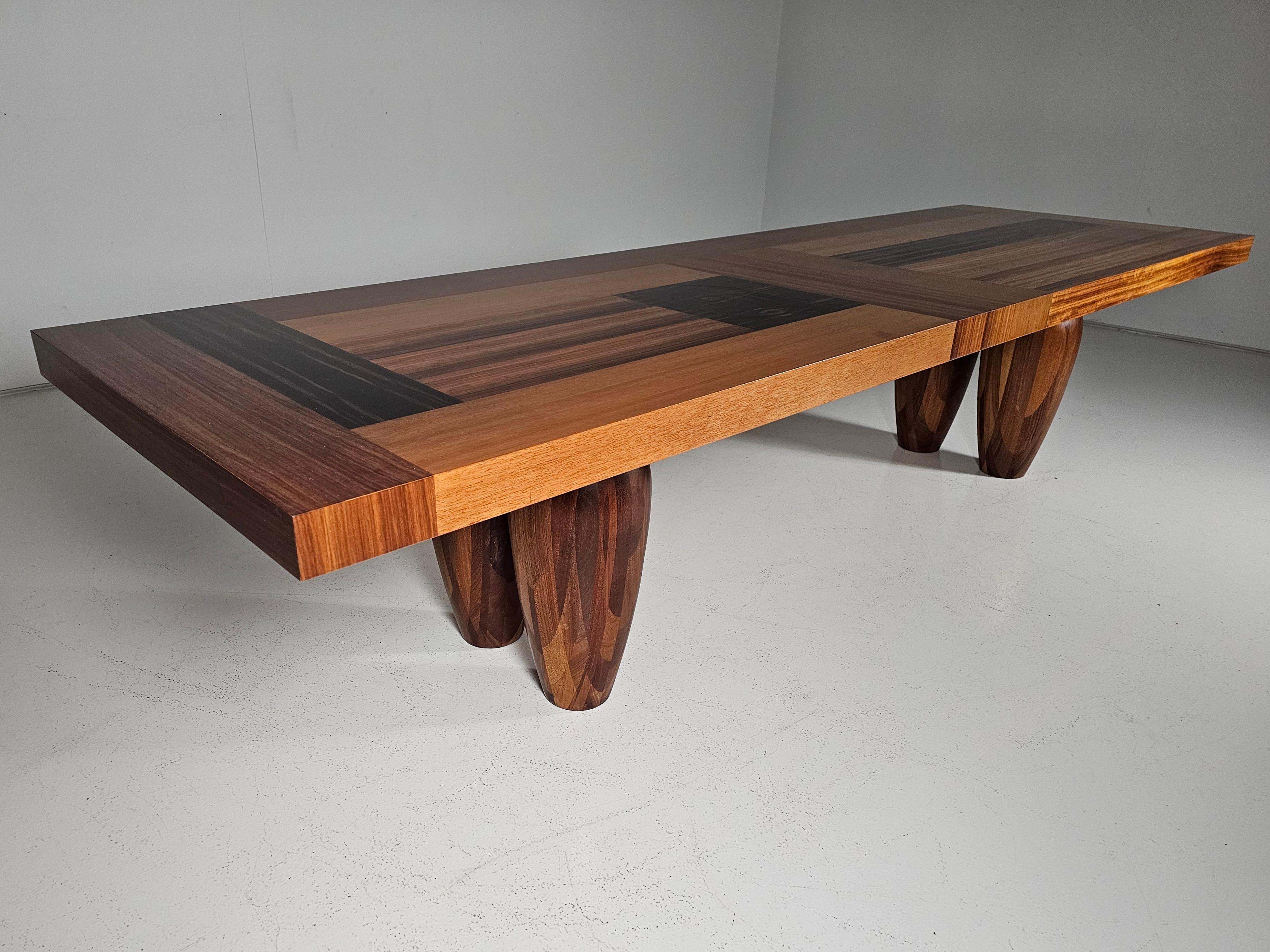 Oak Bagutta dining table by Henk Vos for Linteloo For Sale