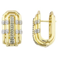Baguette Jewelry 14K Yellow Gold Kylie Earring with Diamonds