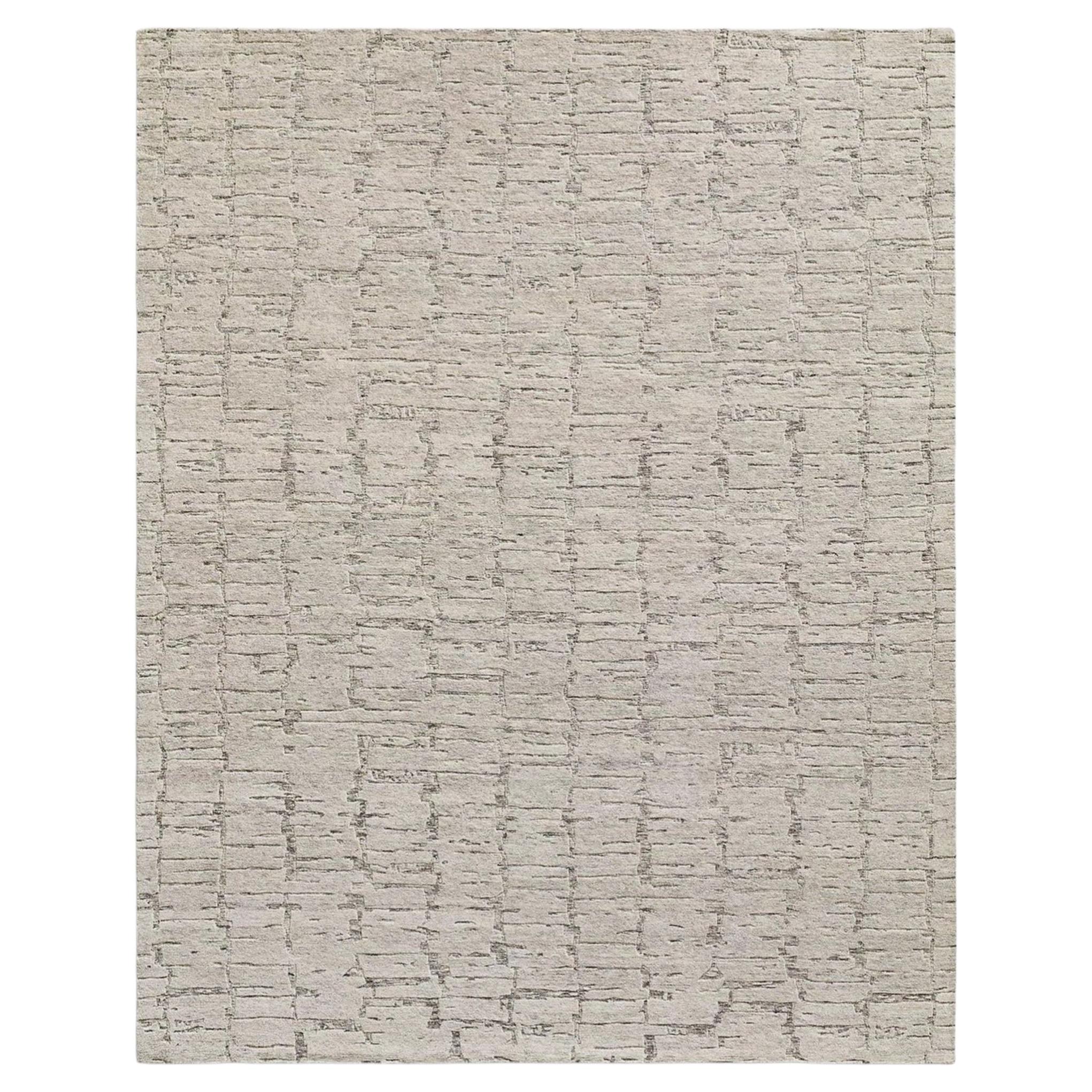 Baha Alfombra moderna de lana y seda de bambú anudada a mano - 2,5 x 3,5 m