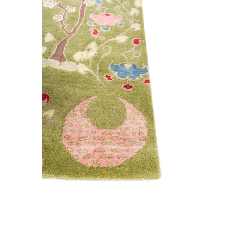 Alfombra Anudada a Mano Bahaar Wasabi y Marrón Gris 150x240 cm Moderno de mediados de siglo en venta