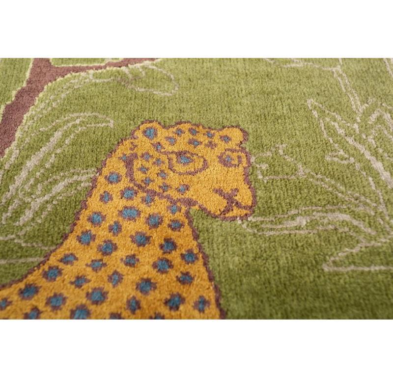 Alfombra Anudada a Mano Bahaar Wasabi y Marrón Gris 150x240 cm Indio en venta