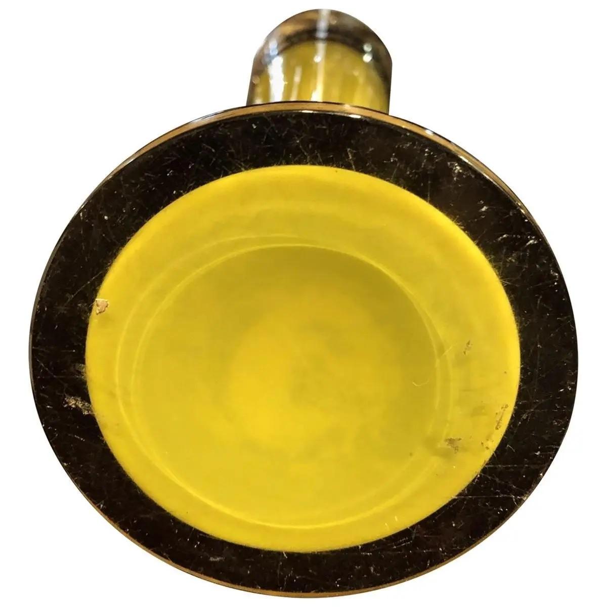 Glass Bahamian Cut and Enameled Vase, Late 19th Century For Sale